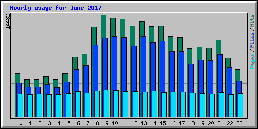 Hourly usage for June 2017